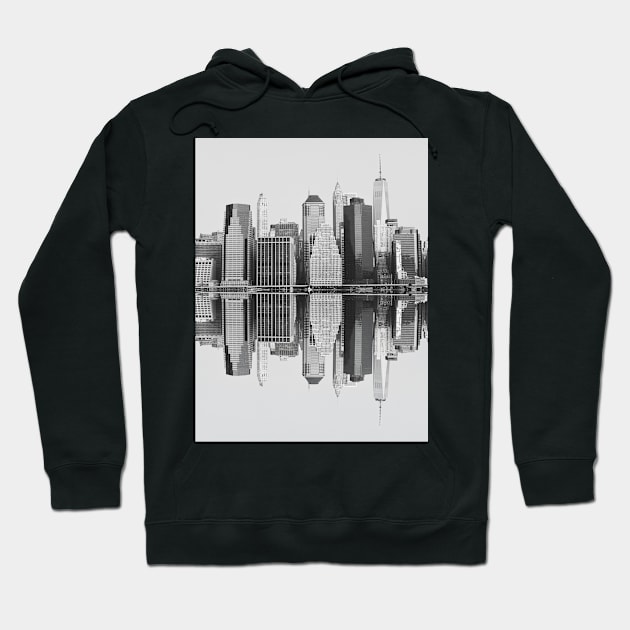 Downtown 2 (reflection) Hoodie by goldstreet